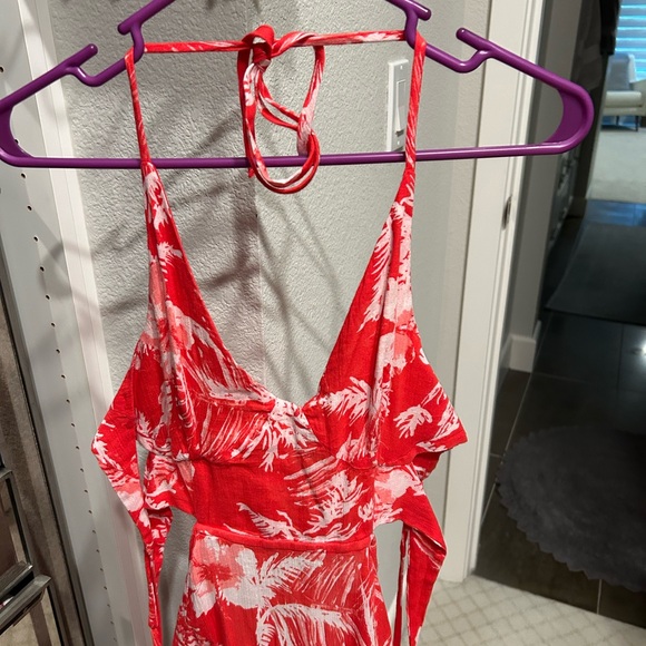 Free People Floral Red Maxi Dress - Picture 5 of 7